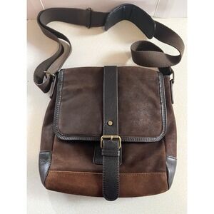 Vintage Danier Suede & Leather Messenger Bag